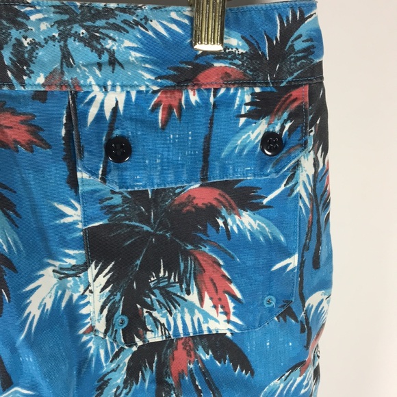 M.NII Makaha Mens Palm Trees Lined Swim Shorts/Trunks Runs 32” Inches - Picture 10 of 10